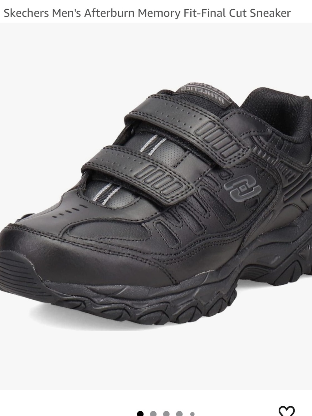 Skechers Men's Black Athletic Two-Strap Memory Fit Sneaker